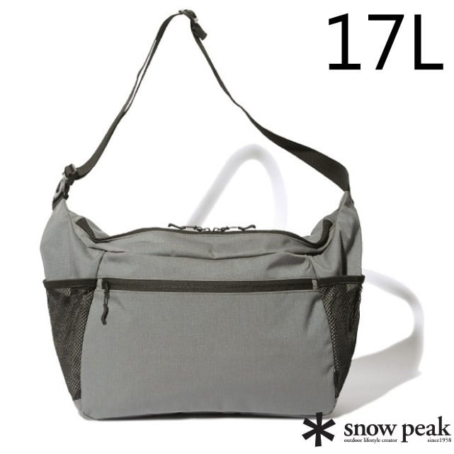 【Snow Peak】Middle Shoulder Bag 日用休閒通勤側背包17L/AC-21AU416GY 灰色✿30E010